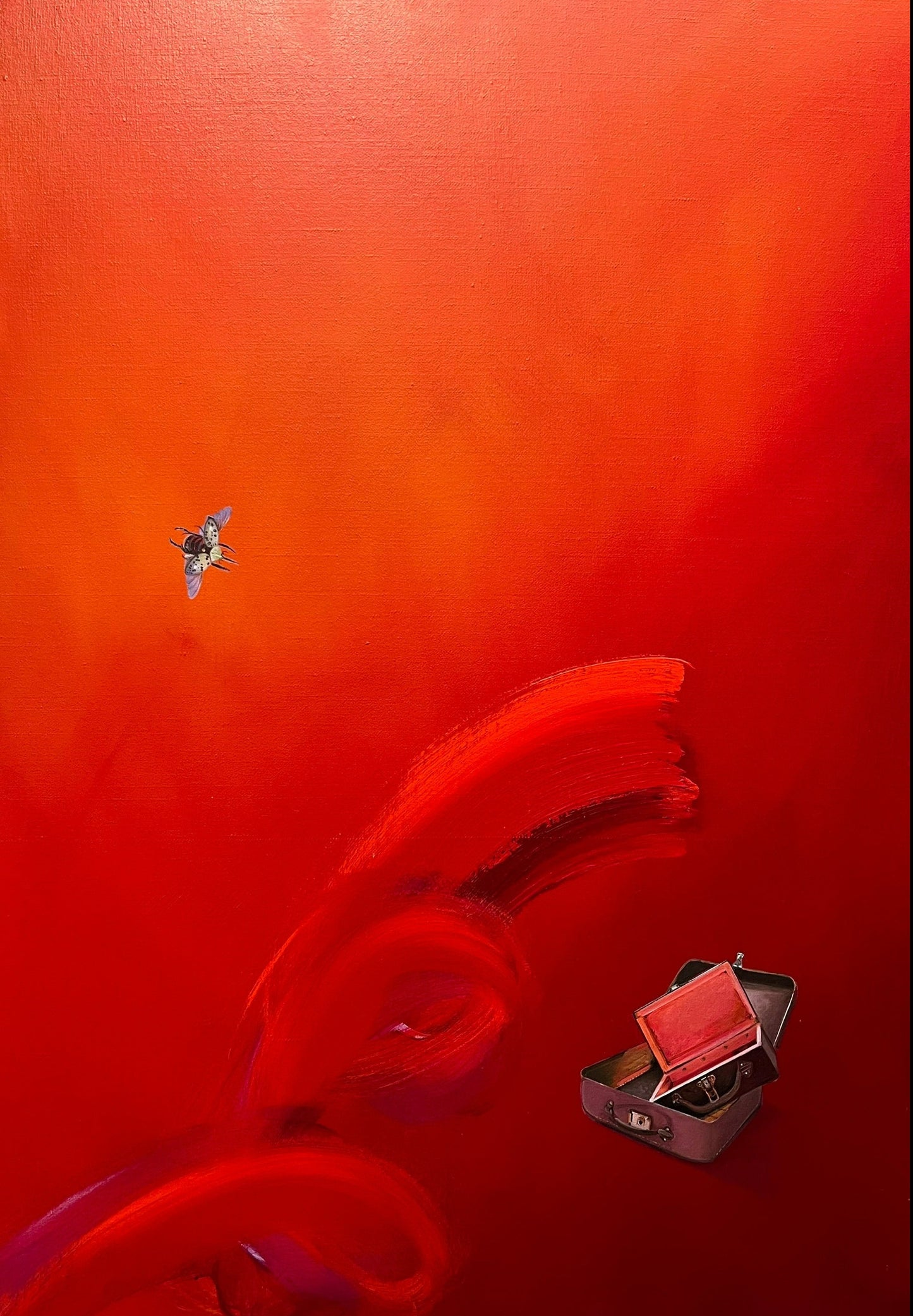 acrylic and oil on canvas