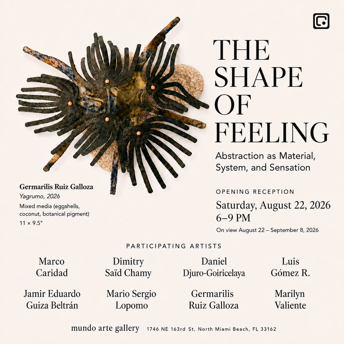 The Shape of Feeling — original exhibition announcement